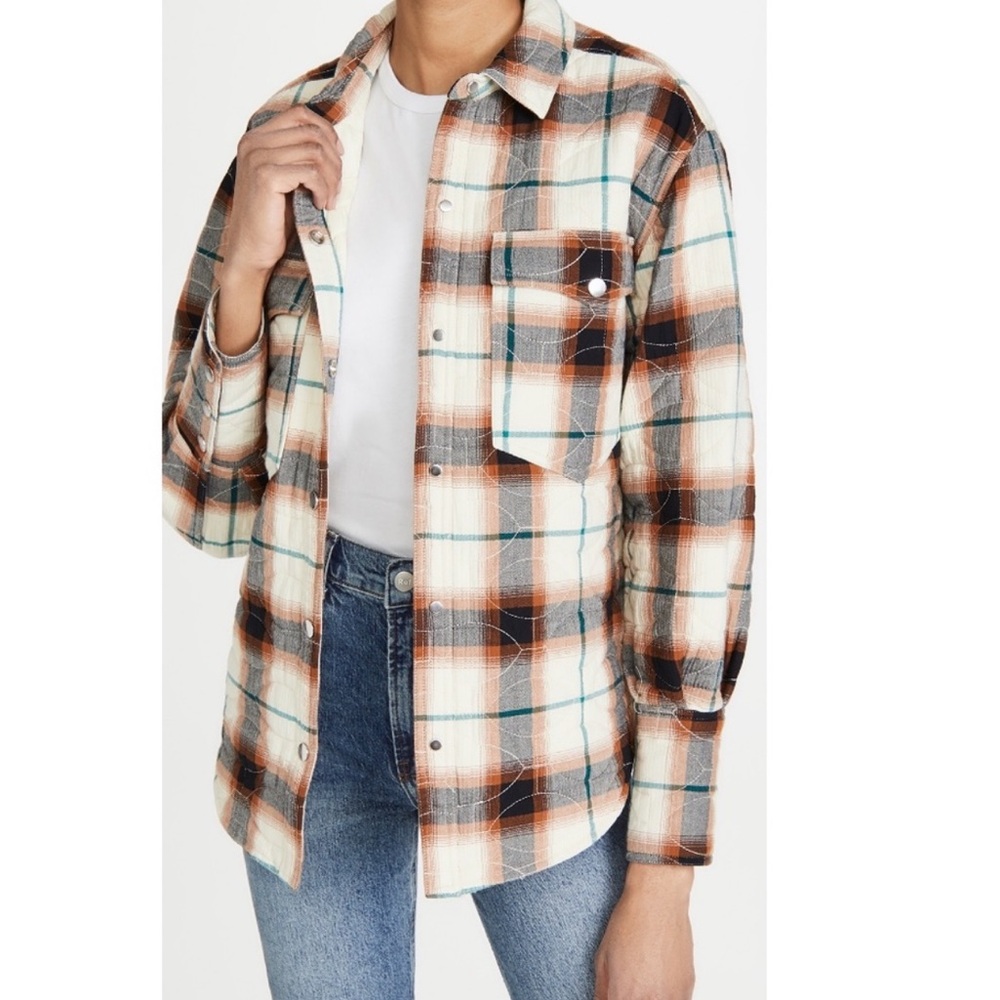 Flawless Scotch & Soda Plaid Quilted Snap front Jacket XS